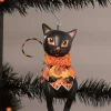 Bethany Lowe LA0392 - Moon & Stars Cat Ornament