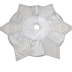 Christmas Tree Skirt Criss/Cross silver ø 1,40 cm