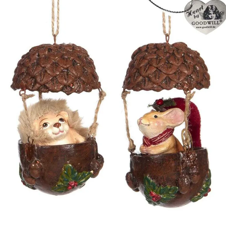 Goodill Belgium 2020 B 94514 Mouse Hedgehog In Acorn Balloon 2 Assorted