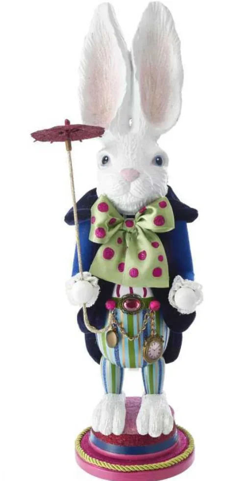 Kurt Adler HA0382 Hollywood White Rabbit Nutcracker