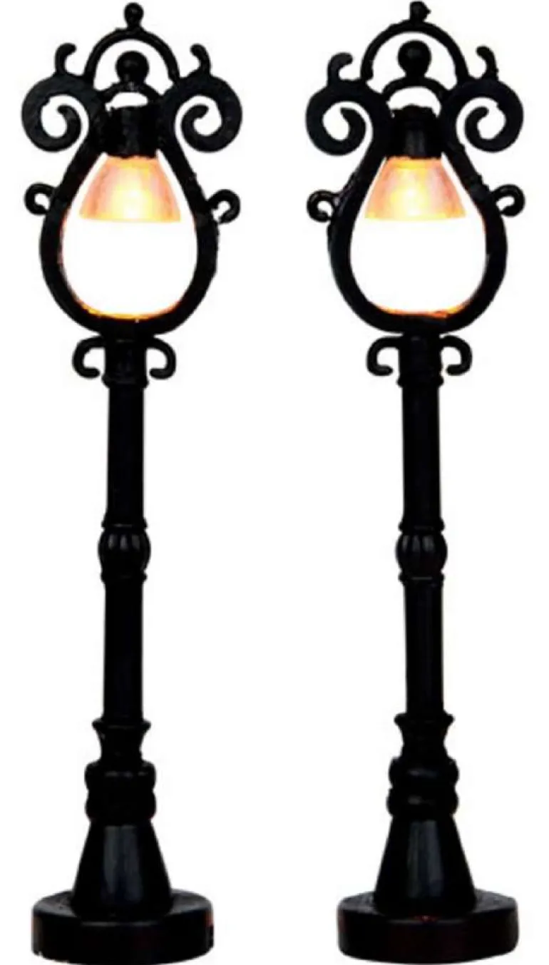 Lemax Parisian Street Lamp Set Of 2 44757 Lemax Light Accessories