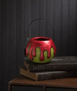 Small Green Apple With Red Poison Bucket LA1393 Bethany Lowe