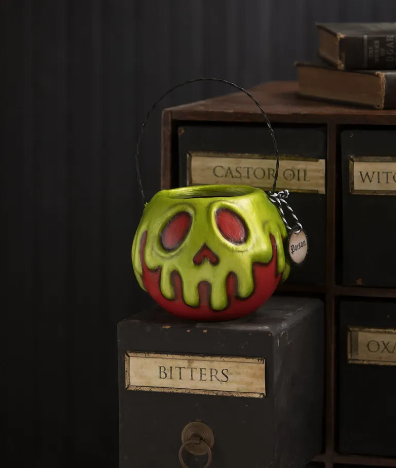 Small Red Apple With Green Poison Bucket LA1389 Bethany Lowe