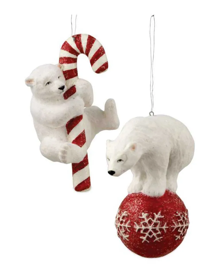 TD5062 Bethany Lowe Polar Bear Fun Ornament 2 Assorted